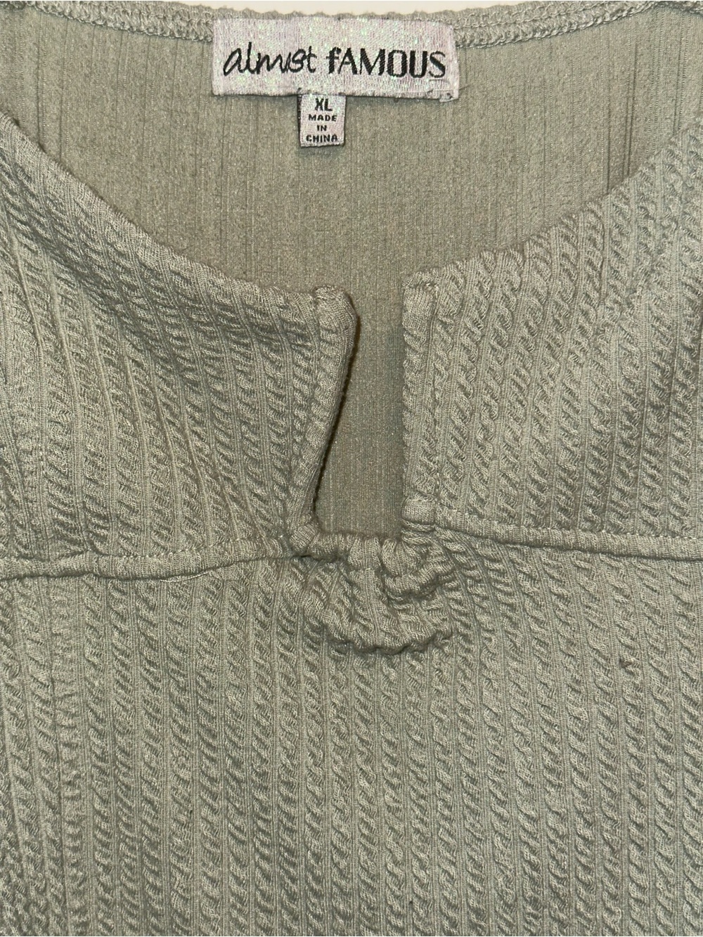 Sage Green Textured Body Con Dress - Picture 3 of 3